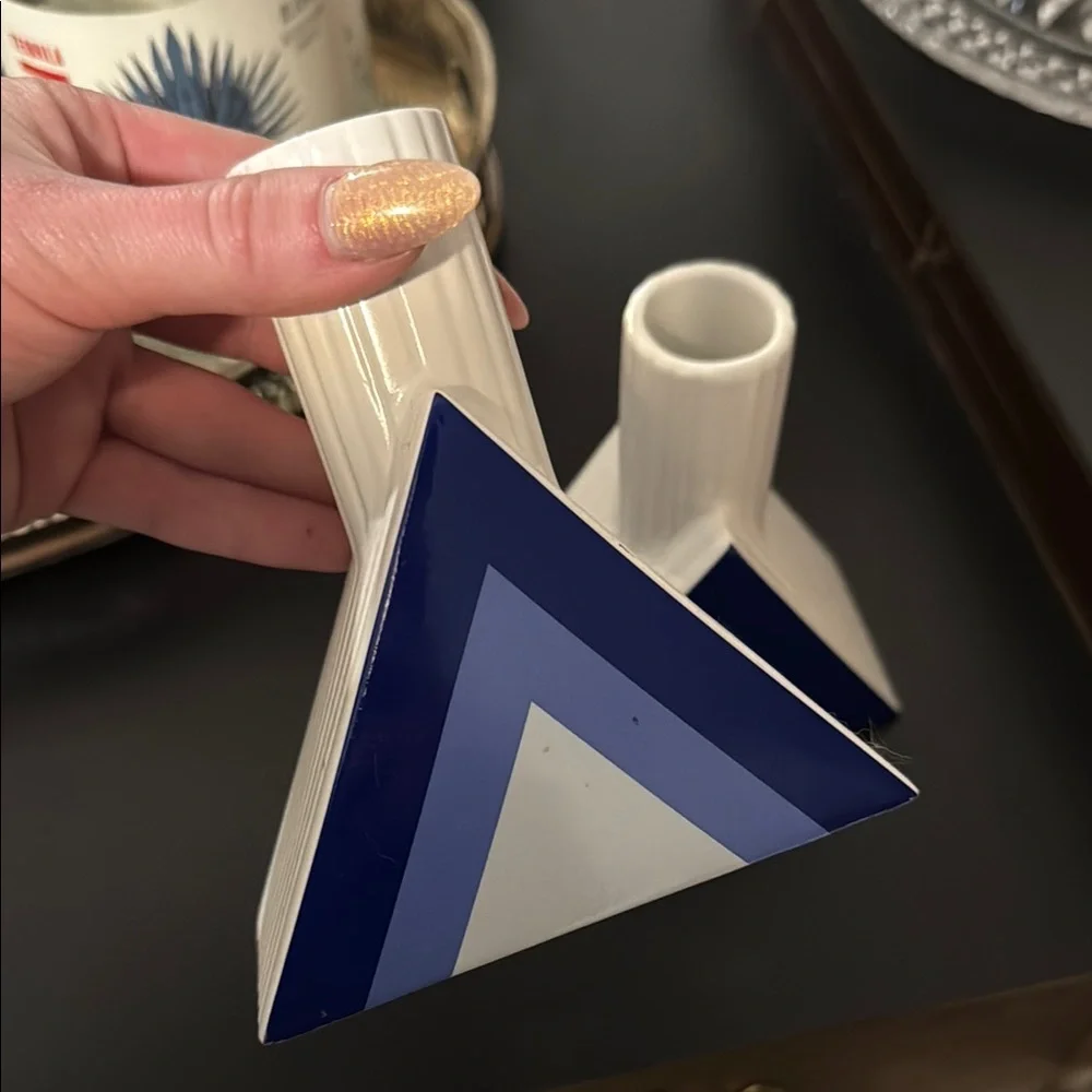 Jonathan Adler Blue and White Vases- Set of 2